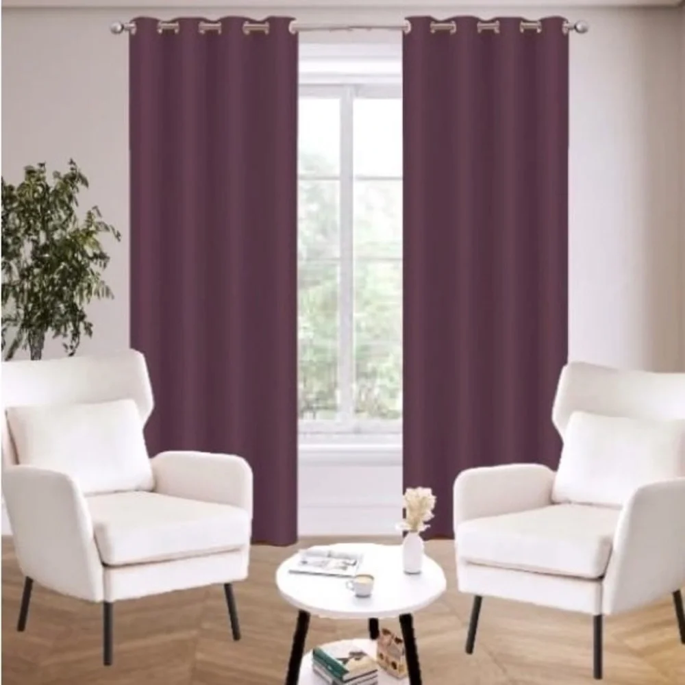 Navy Blue Grommet Full-Length Curtains Modern Accents 1 Panel